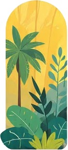 a pair of nail polishs with tropical plants.jpg